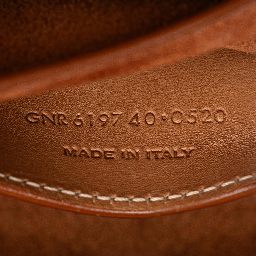 Saint Laurent B Saint Laurent Brown Light Brown Calf Leather Small skin and Canvas Kaia Crossbody Italy