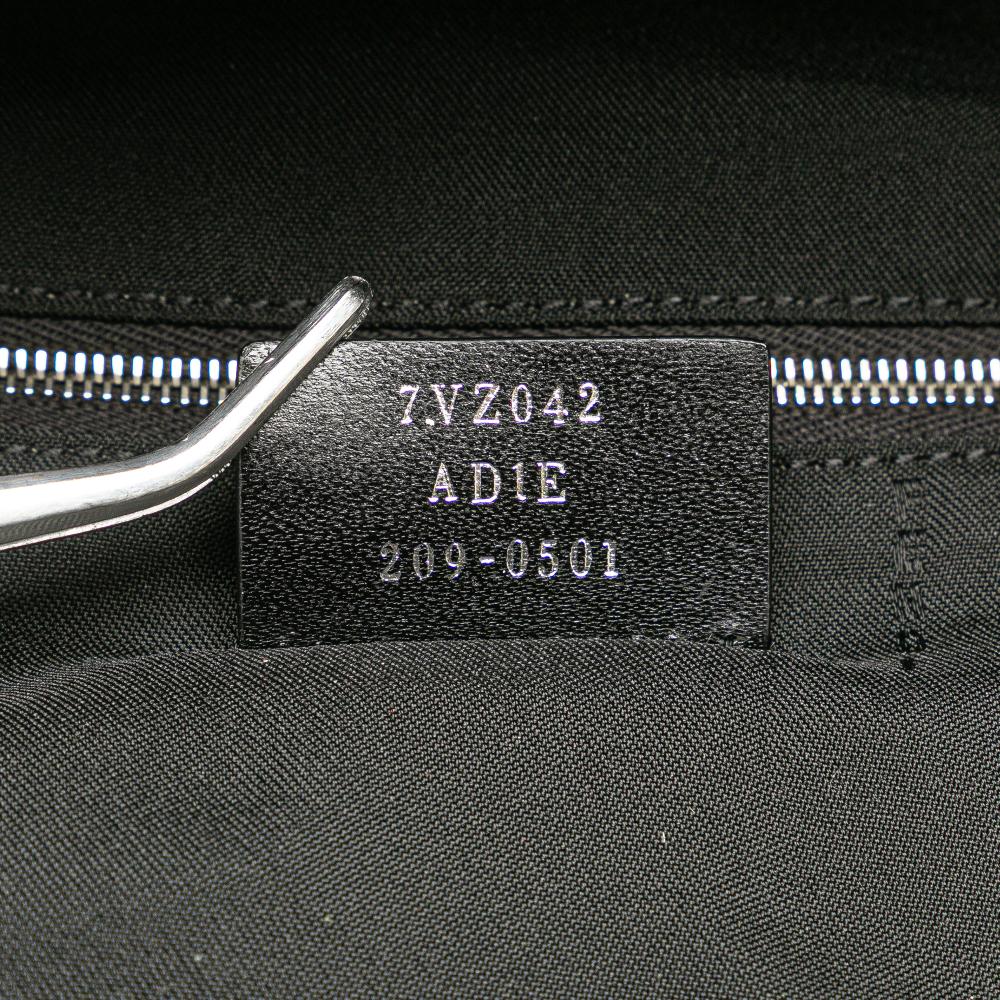 Fendi AB Fendi Black with Green Nylon Fabric Camouflage Print Bugs Backpack Italy