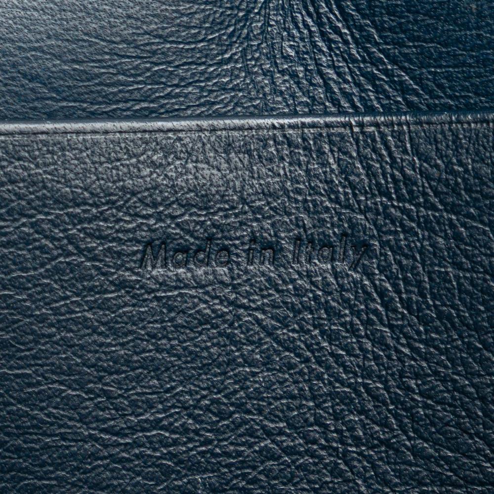 Celine B Celine Red Dark Red with Blue Navy Calf Leather Frame Wallet on Chain Italy