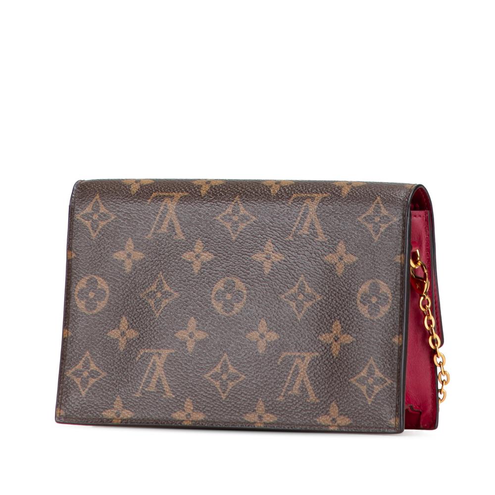 Louis Vuitton B Louis Vuitton Brown Monogram Canvas Canvas Monogram Flore Wallet On Chain France