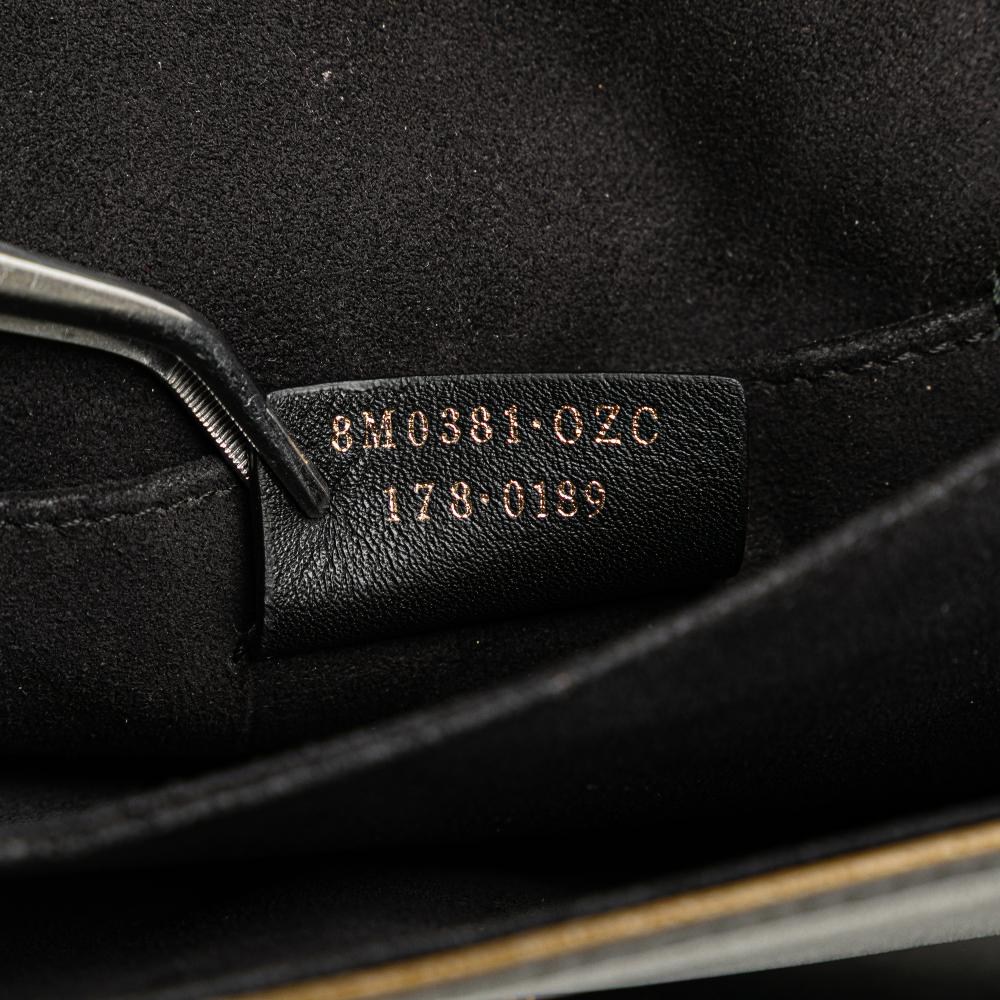 Fendi B Fendi Black Calf Leather Small Scalloped Kan I Crossbody Italy