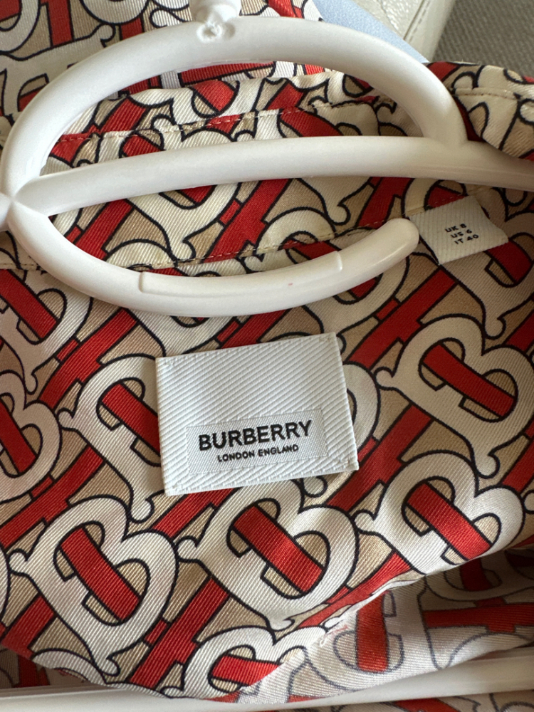 Burberry Seidenhemd mit Muster B