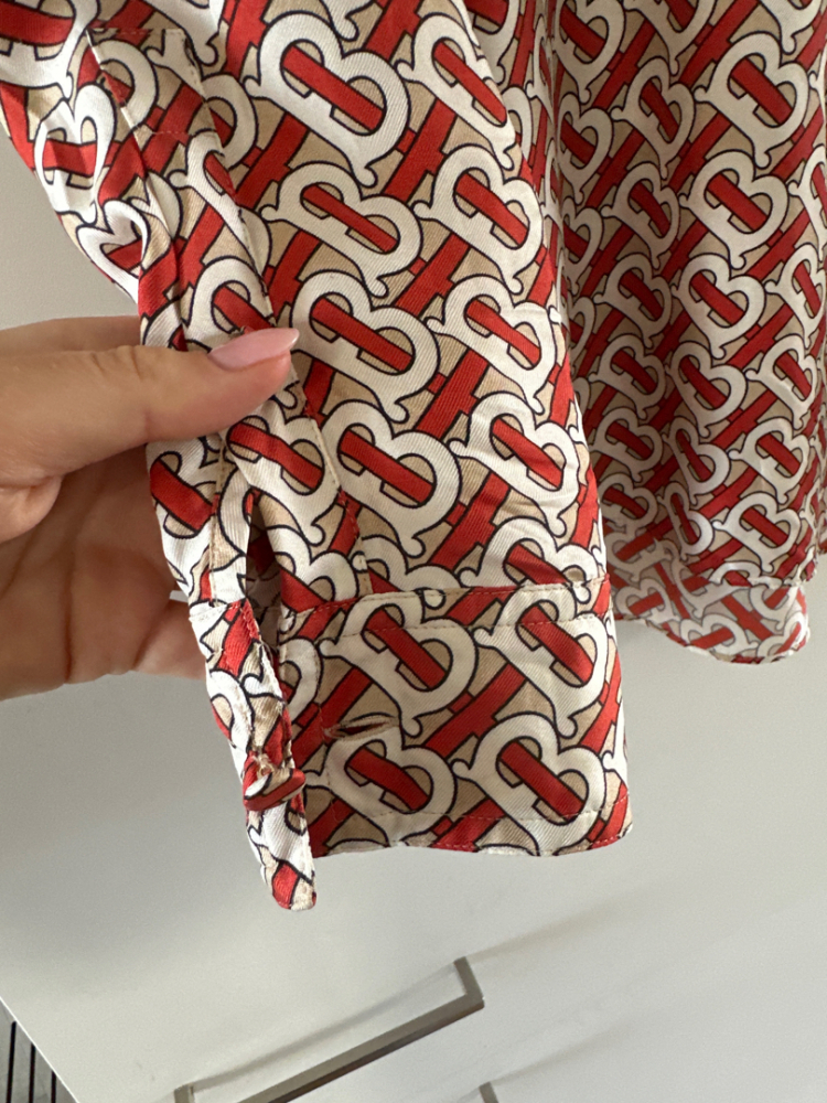 Burberry Seidenhemd mit Muster B