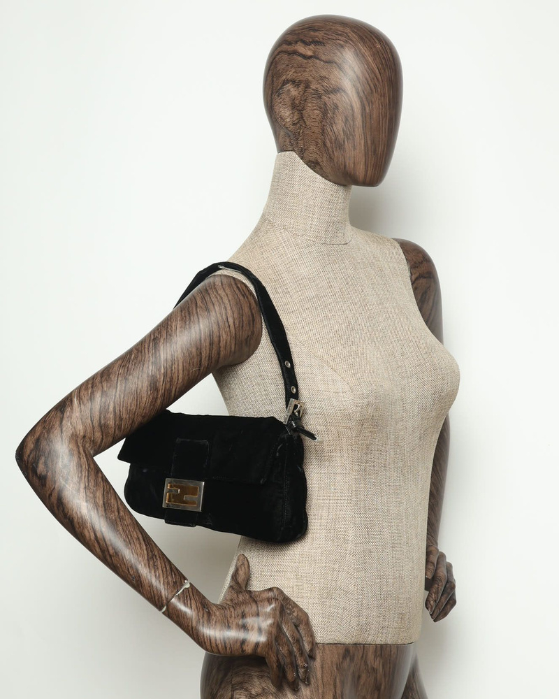 Fendi Velvet Baguette Bag