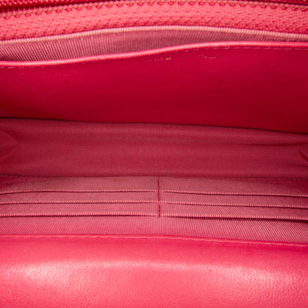 Chanel B Chanel Pink Hot Pink Lambskin Leather Leather Classic Lambskin Wallet on Chain Italy