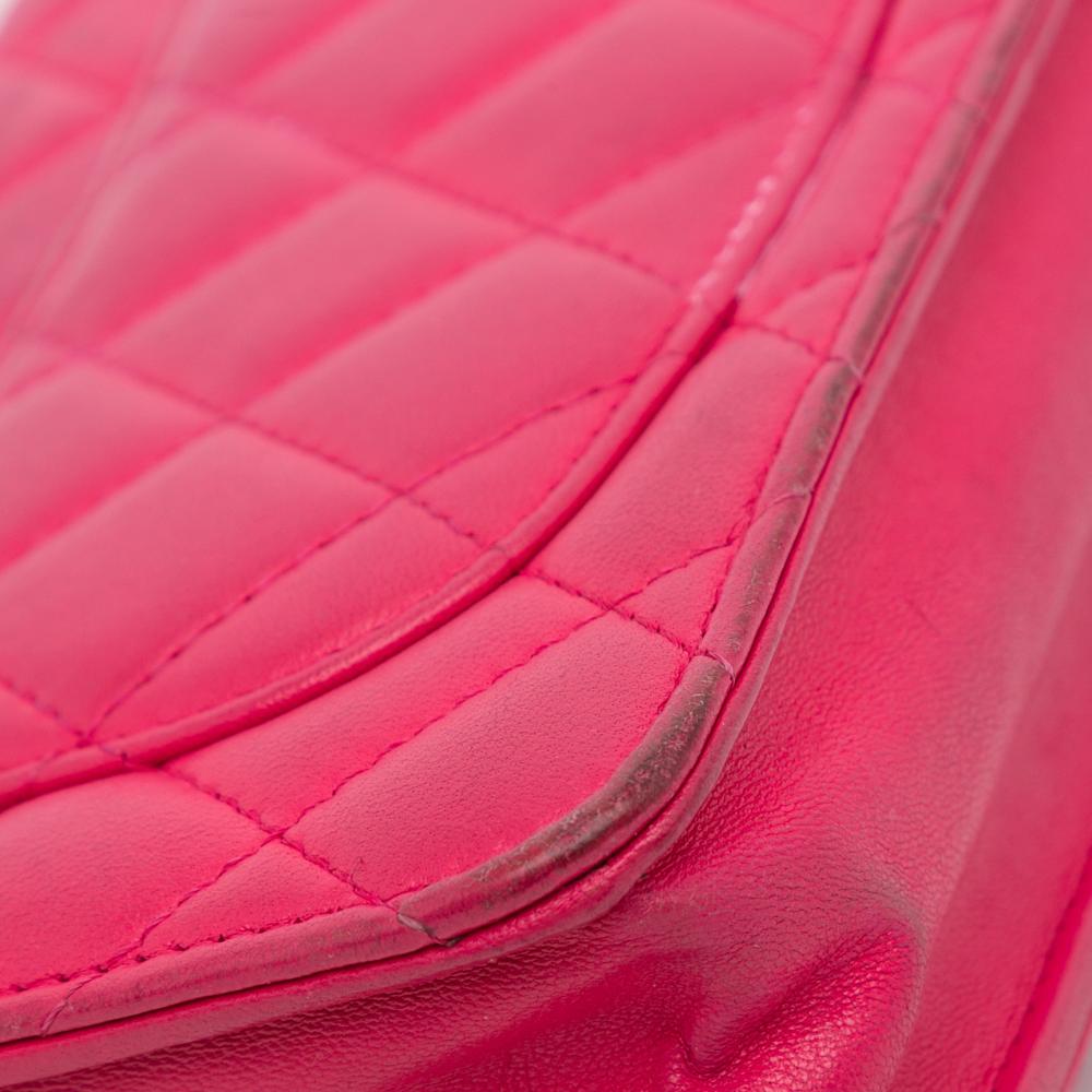 Chanel B Chanel Pink Hot Pink Lambskin Leather Leather Classic Lambskin Wallet on Chain Italy