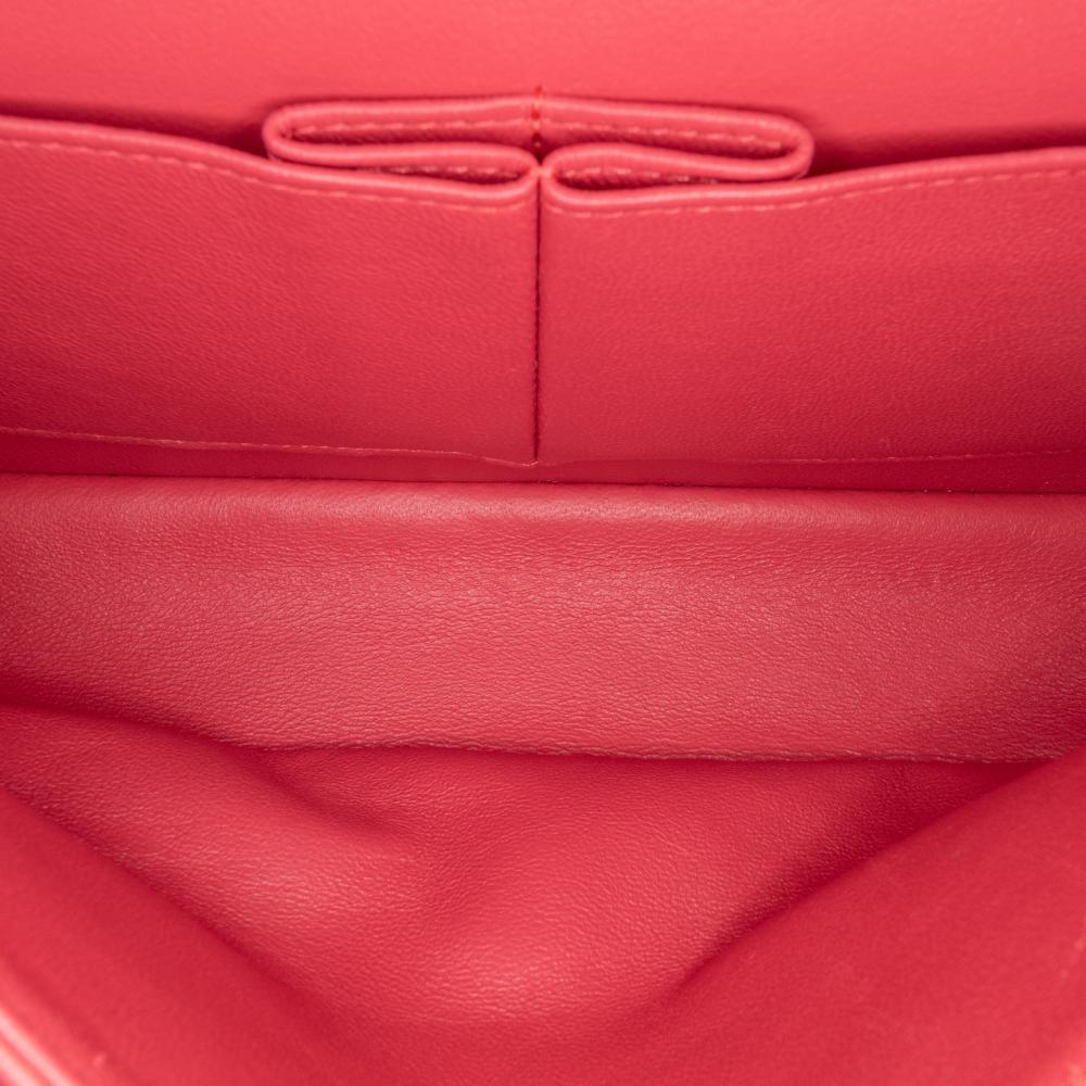 Chanel B Chanel Pink Blush Lambskin Leather Leather Medium Classic Chevron Lambskin Double Flap France