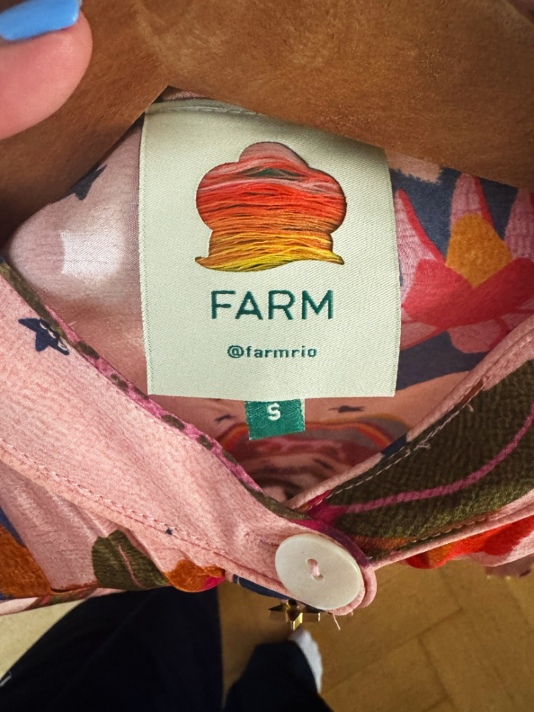 Farm Rio Silk blend shirt dress