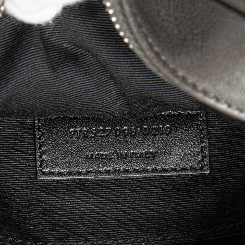 Saint Laurent B Saint Laurent Gray Dark Gray Lambskin Leather Leather Lambskin Monogram Lou Belt Bag Italy