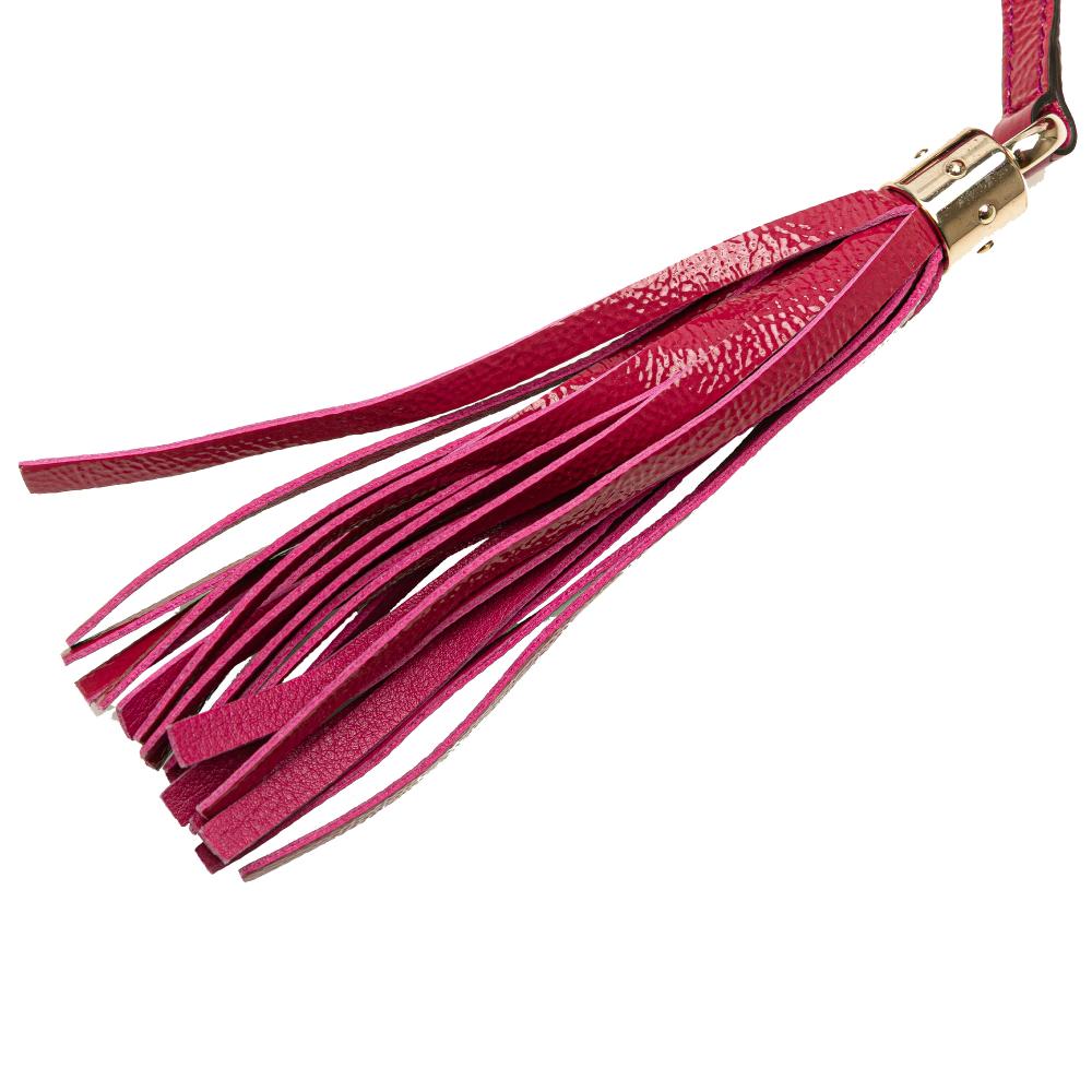 Gucci AB Gucci Pink Dark Pink Patent Leather Leather Medium Patent Soho Chain Tote Italy