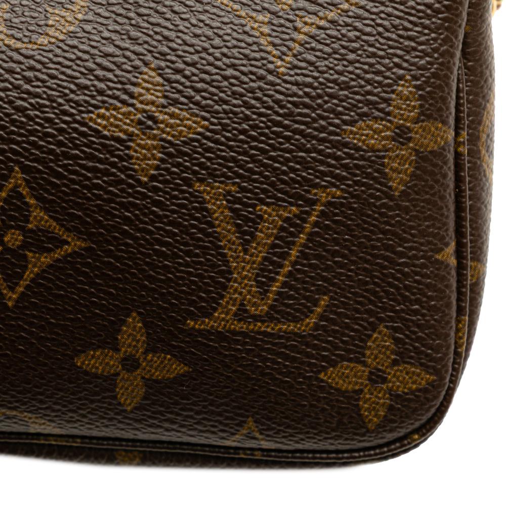 Louis Vuitton AB Louis Vuitton Brown Monogram Canvas Fabric Monogram Mini Pochette Accessoires France