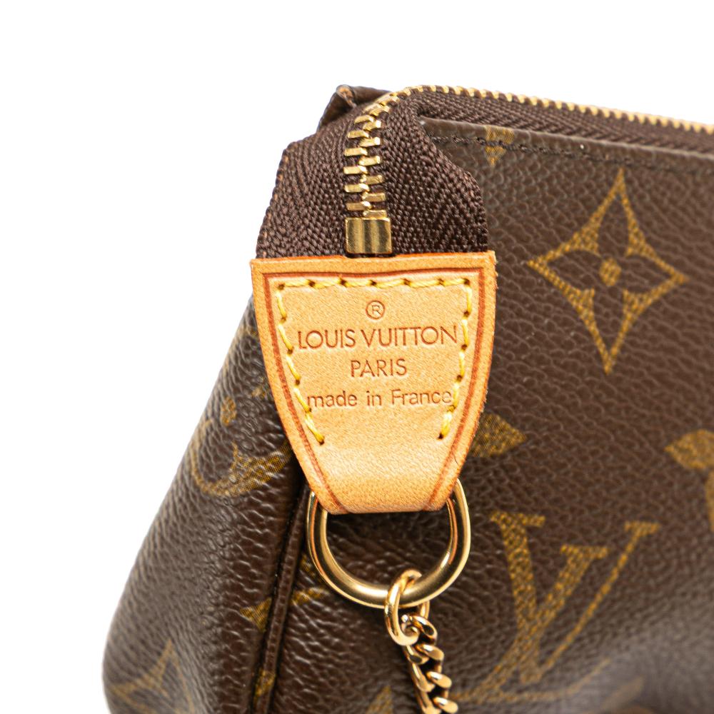 Louis Vuitton AB Louis Vuitton Brown Monogram Canvas Fabric Monogram Mini Pochette Accessoires France