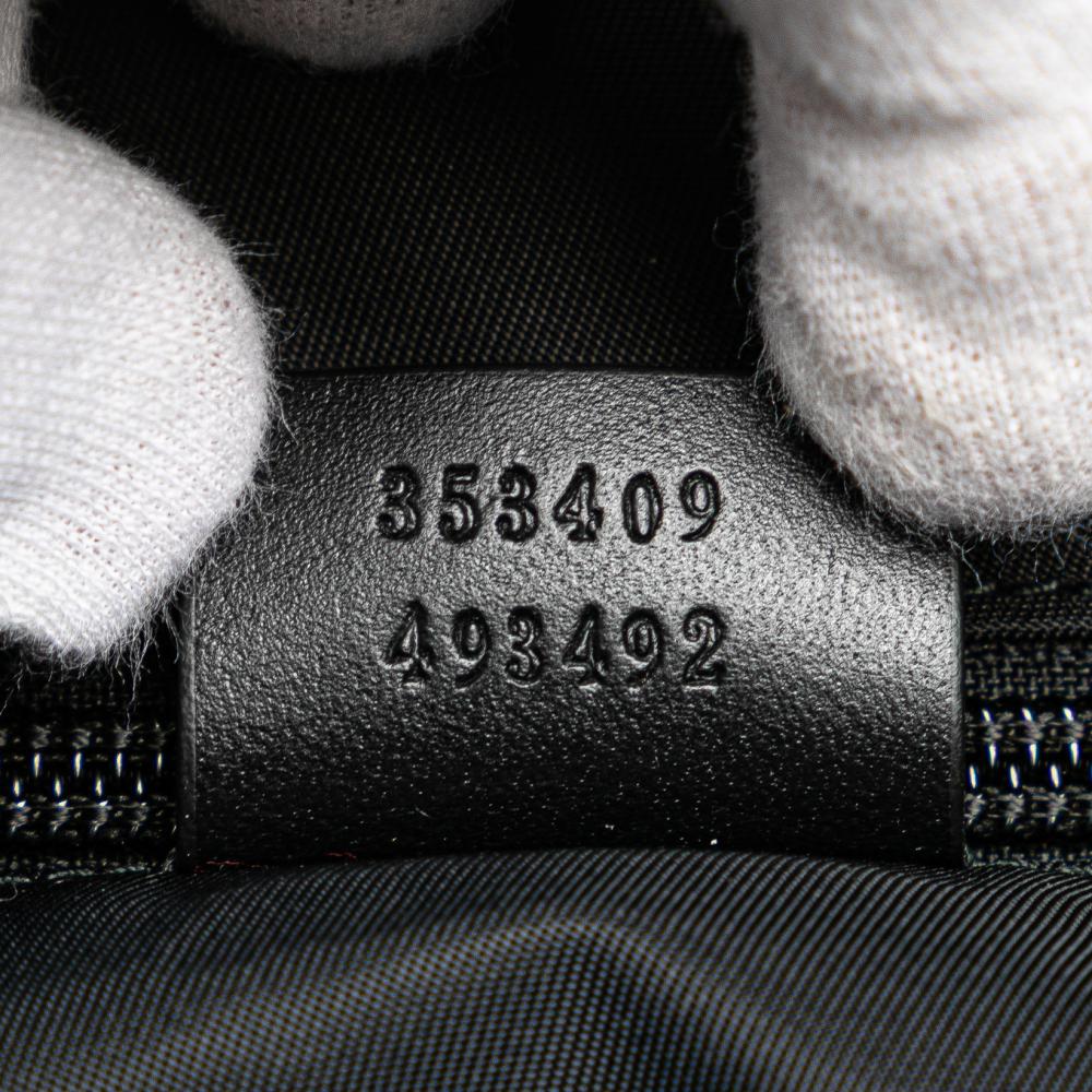 Gucci B Gucci Black Canvas Fabric Techno Web Belt Bag Italy