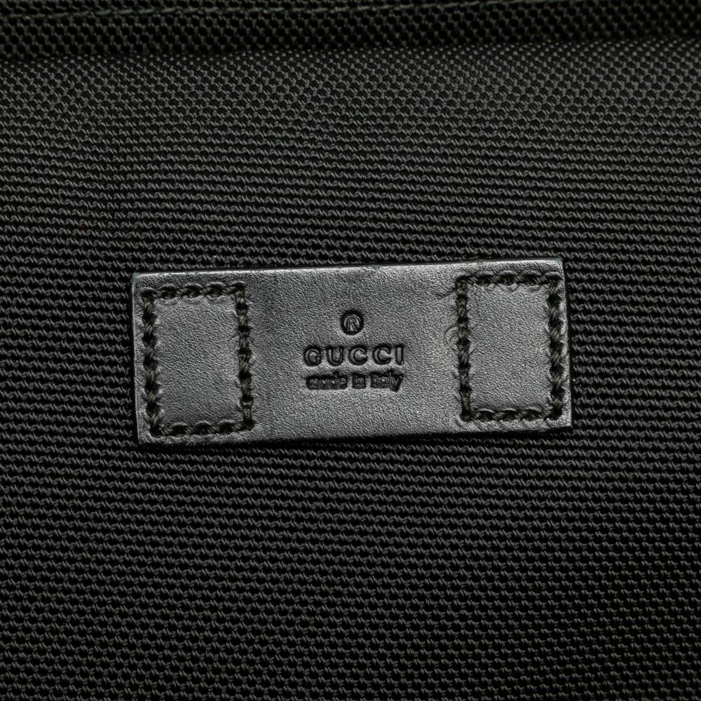 Gucci B Gucci Black Canvas Fabric Techno Web Belt Bag Italy