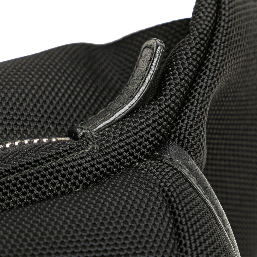 Gucci B Gucci Black Canvas Fabric Techno Web Belt Bag Italy