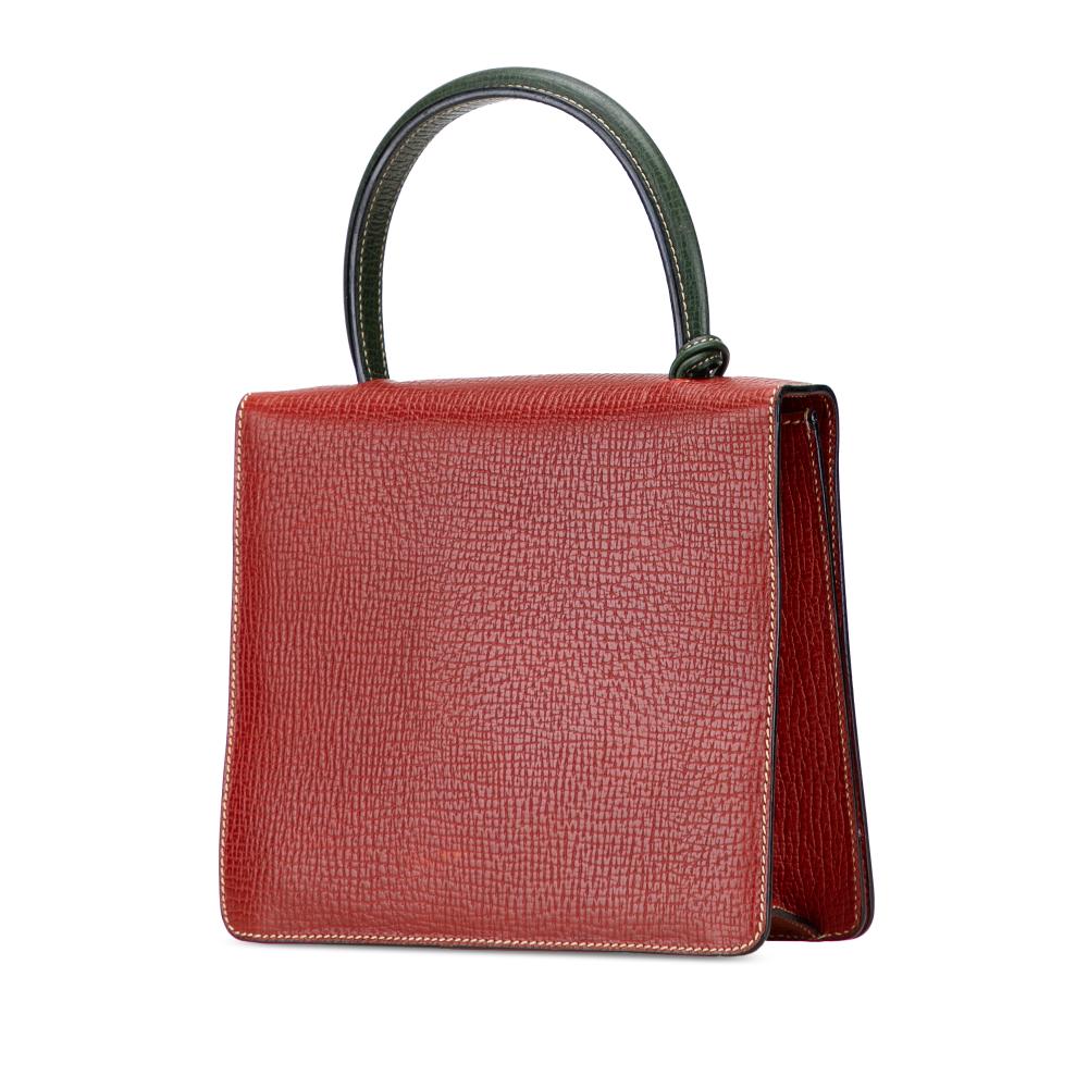 Loewe B LOEWE Red Calf Leather Textured Barcelona Handbag Italy