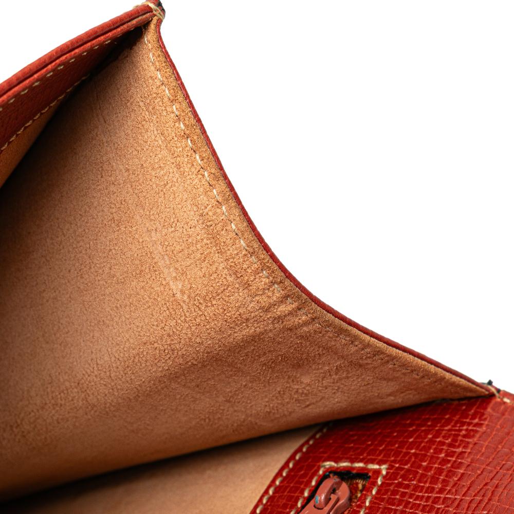 Loewe B LOEWE Red Calf Leather Textured Barcelona Handbag Italy