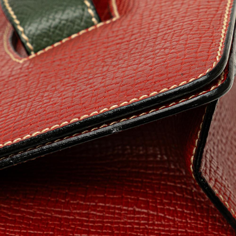 Loewe B LOEWE Red Calf Leather Textured Barcelona Handbag Italy