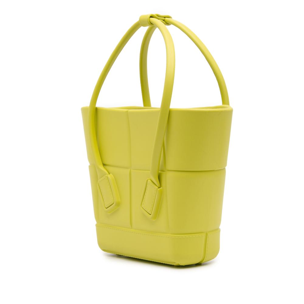 Bottega Veneta AB Bottega Veneta Green Light Green Chemical Fiber Fabric Mini Rubber Arco Shopping Bag Italy
