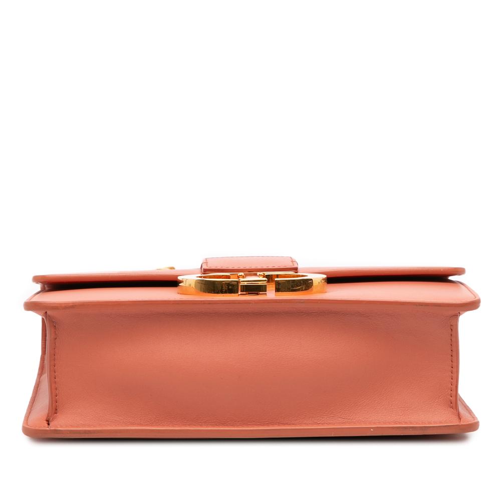 Christian Dior B Dior Orange Calf Leather 30 Montaigne Flap Italy