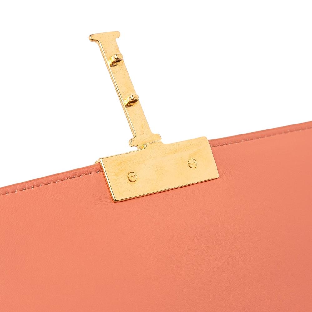 Christian Dior B Dior Orange Calf Leather 30 Montaigne Flap Italy
