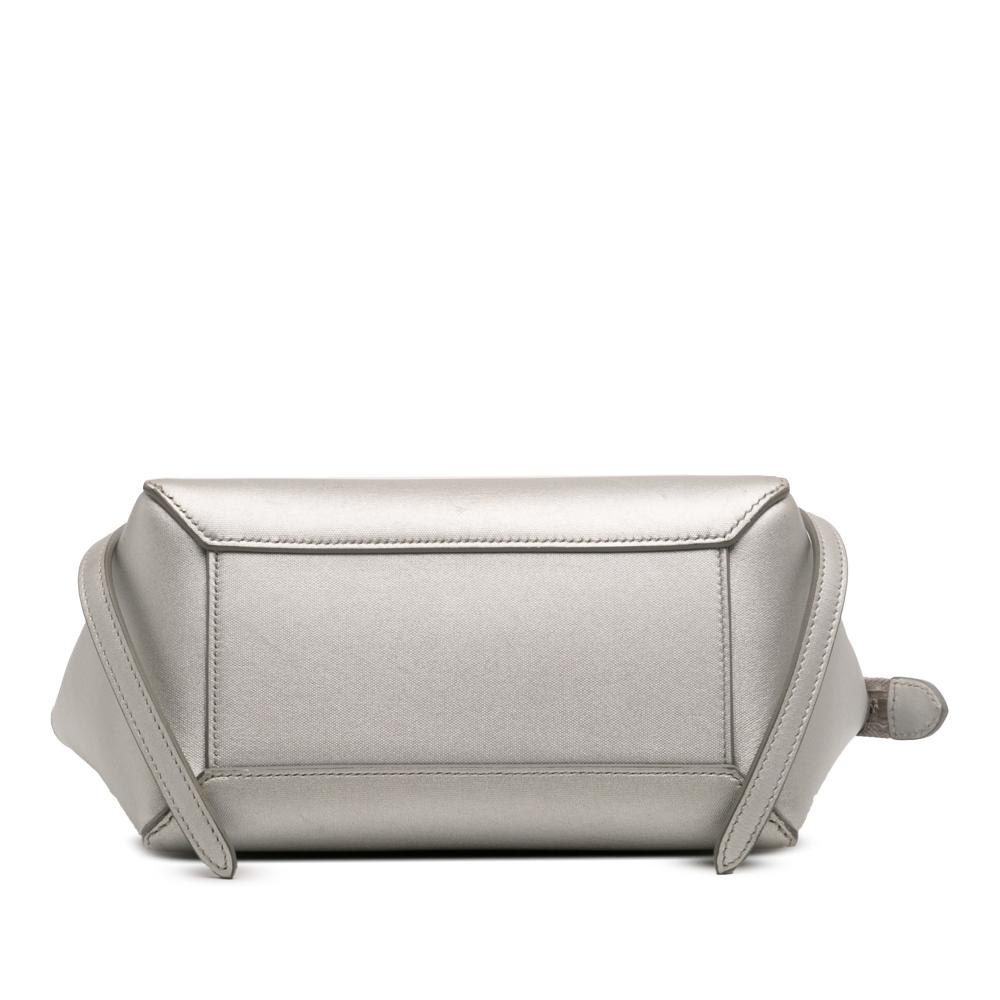 Celine B Celine Silver Calf Leather Nano Laminated skin Belt Bag Italy