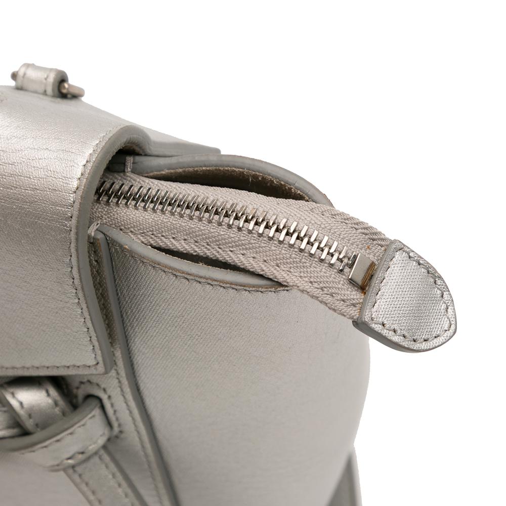 Celine B Celine Silver Calf Leather Nano Laminated skin Belt Bag Italy