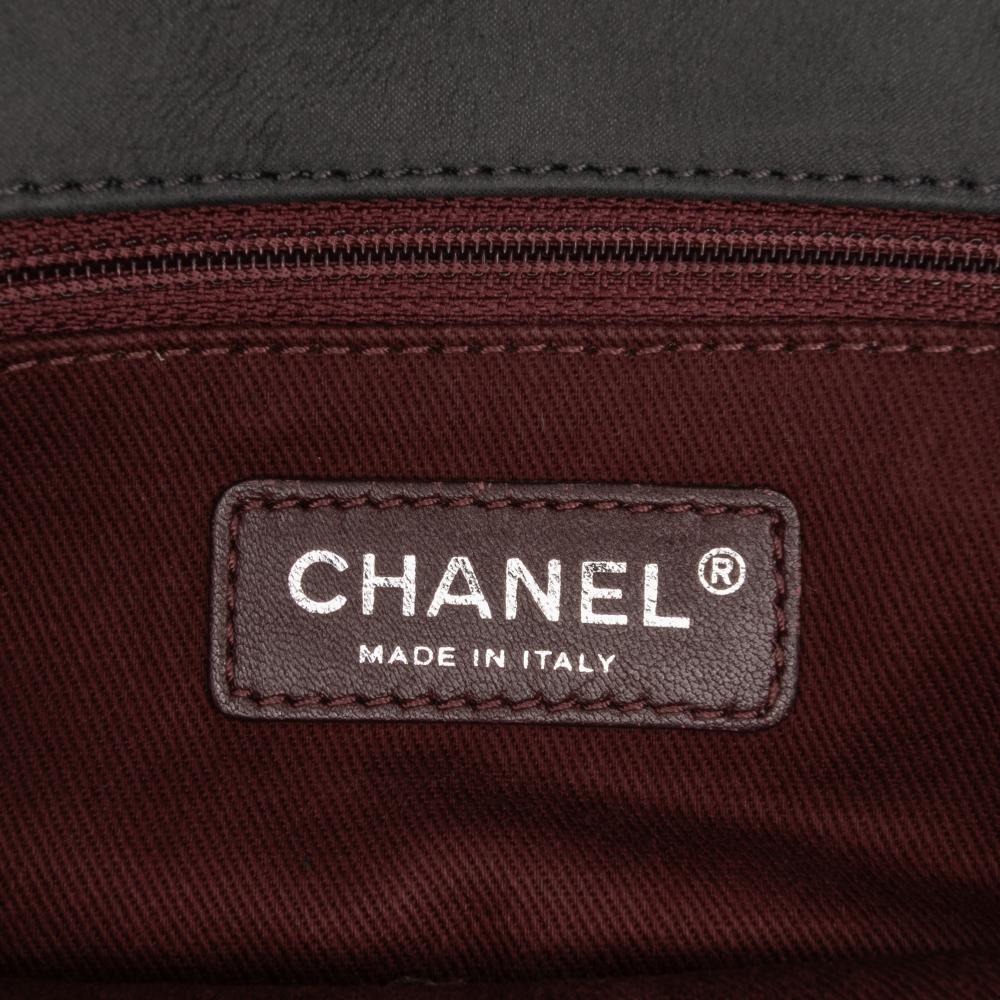 Chanel B Chanel Gray Dark Gray Calf Leather Small Diamond Embossed skin New Chic Flap Italy