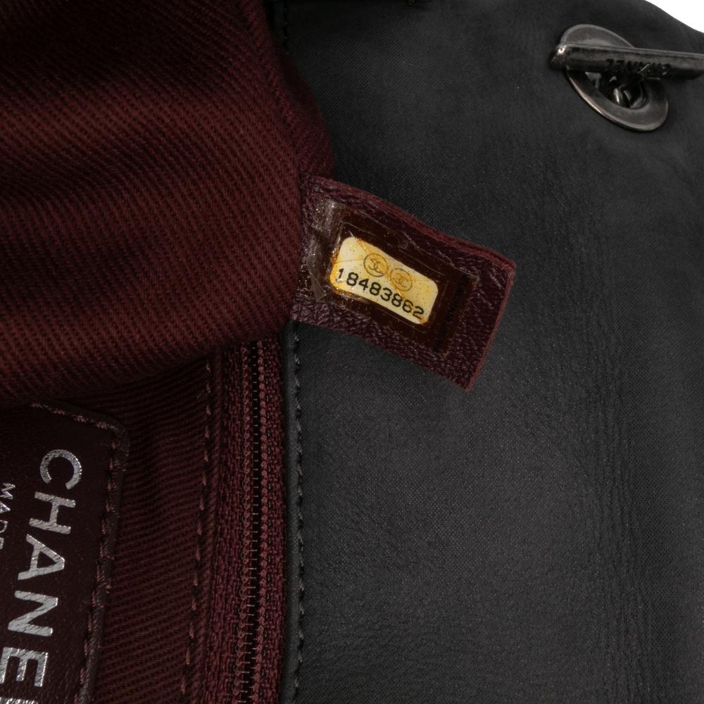 Chanel B Chanel Gray Dark Gray Calf Leather Small Diamond Embossed skin New Chic Flap Italy