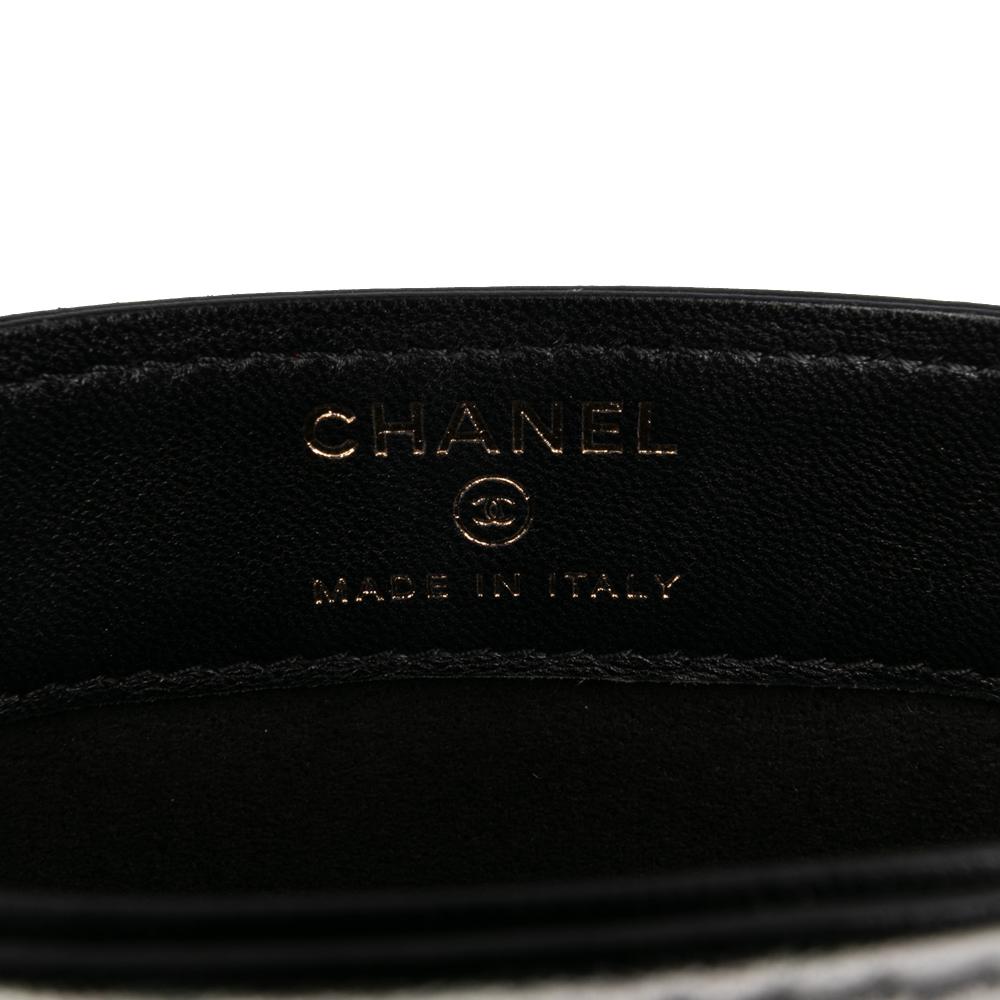 Chanel AB Chanel Black Lambskin Leather Leather CC Quilted Lambskin Chain Around Phone Holder Italy