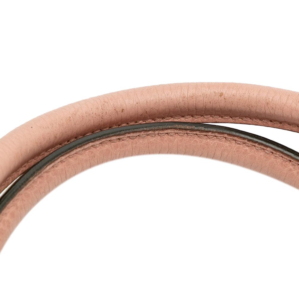 Gucci B Gucci Pink Salmon Calf Leather Small Dollar skin GG Charm Dome Satchel Italy