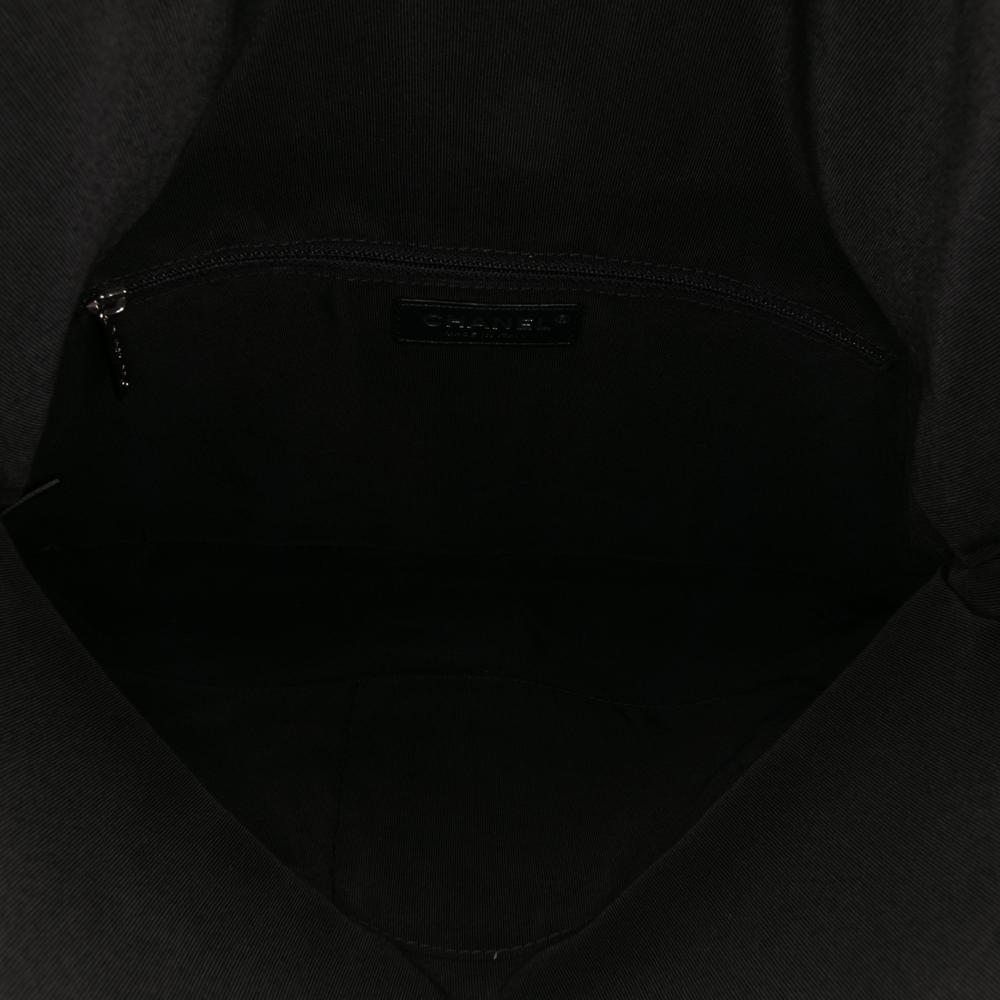 Chanel AB Chanel Black Lambskin Leather Leather CC Quilted Lambskin Grip Clutch Italy