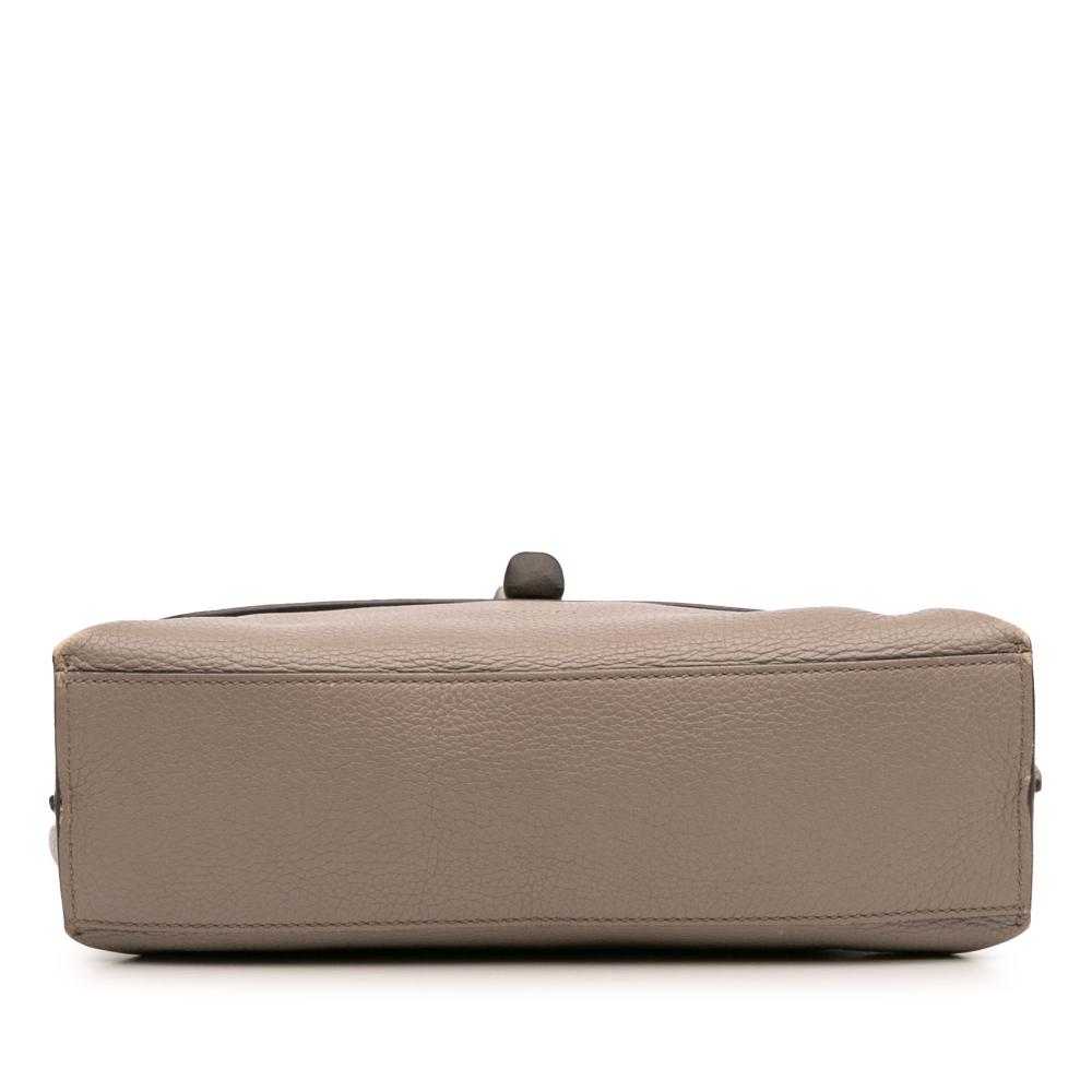 Gucci B Gucci Brown Taupe Calf Leather Small Bamboo Daily Satchel Italy