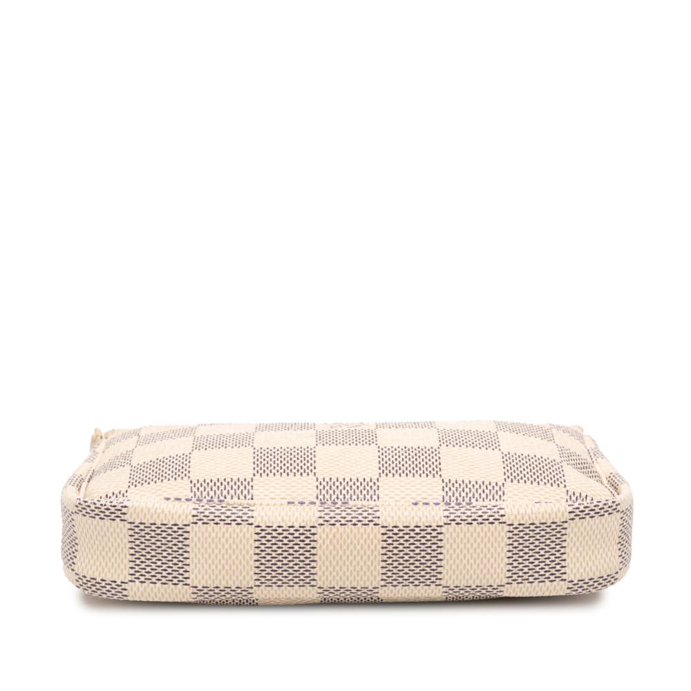 Louis Vuitton B Louis Vuitton White Damier Canvas Canvas Damier Azur Mini Pochette Accessoires France