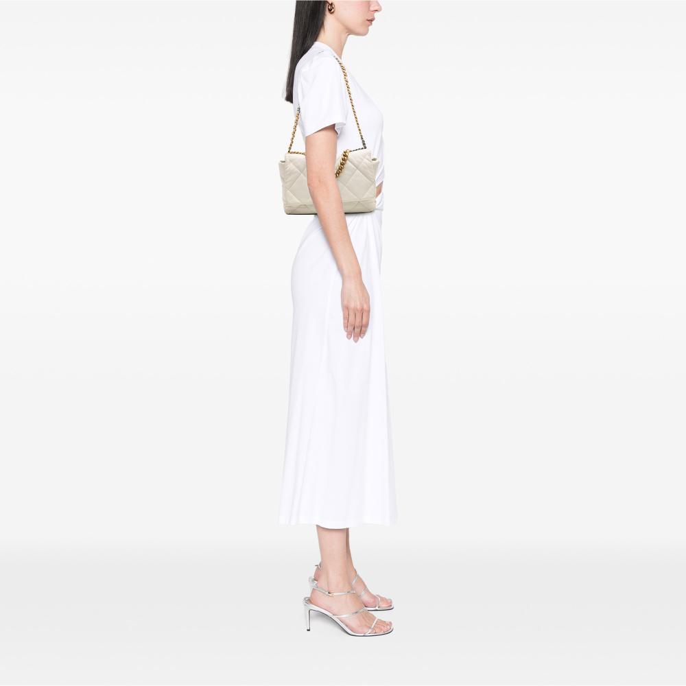 Chanel B Chanel White Off White Lambskin Leather Leather Maxi Lambskin 19 Flap Italy