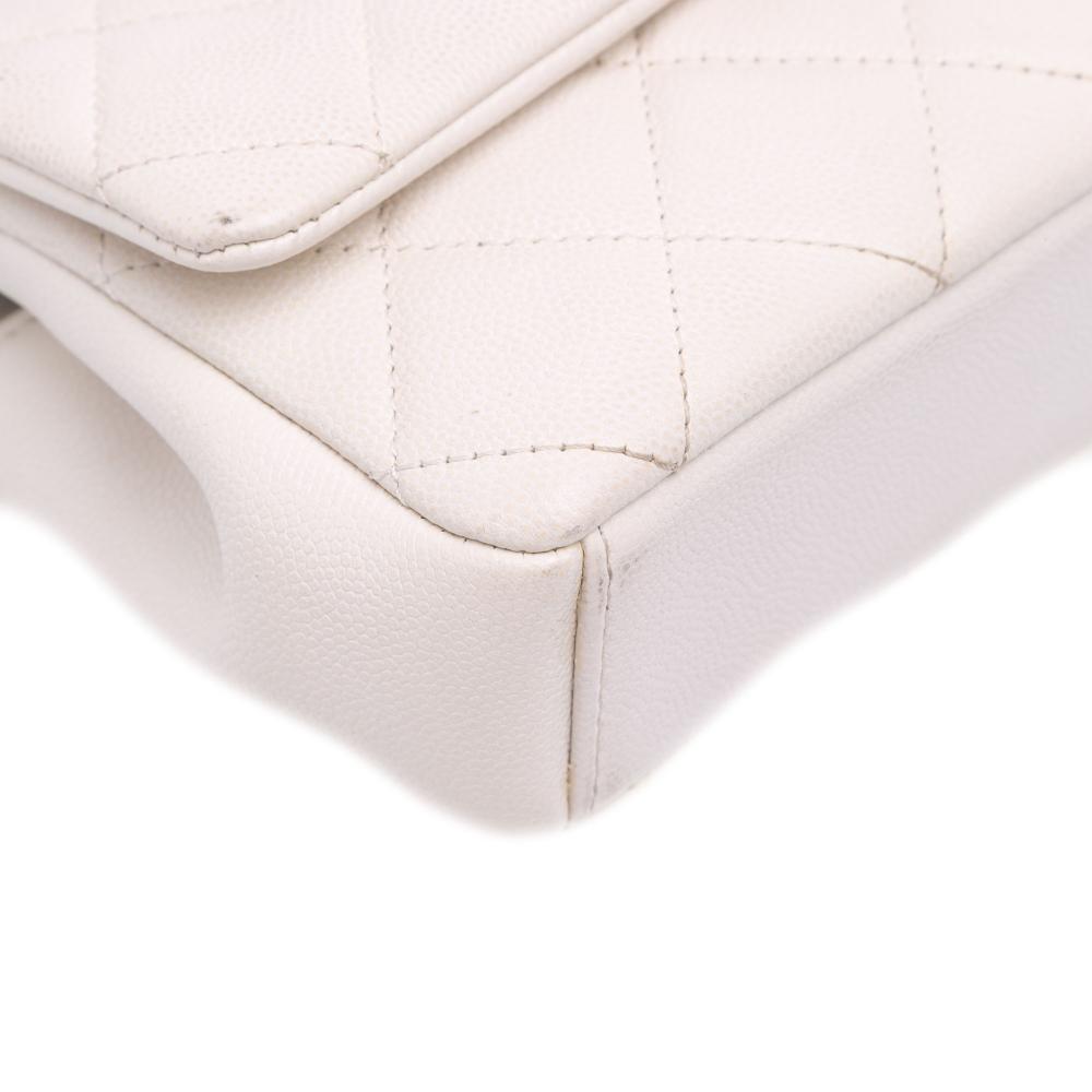 Chanel AB Chanel White Caviar Leather Leather Small Quilted Caviar My Everything Flap Italy