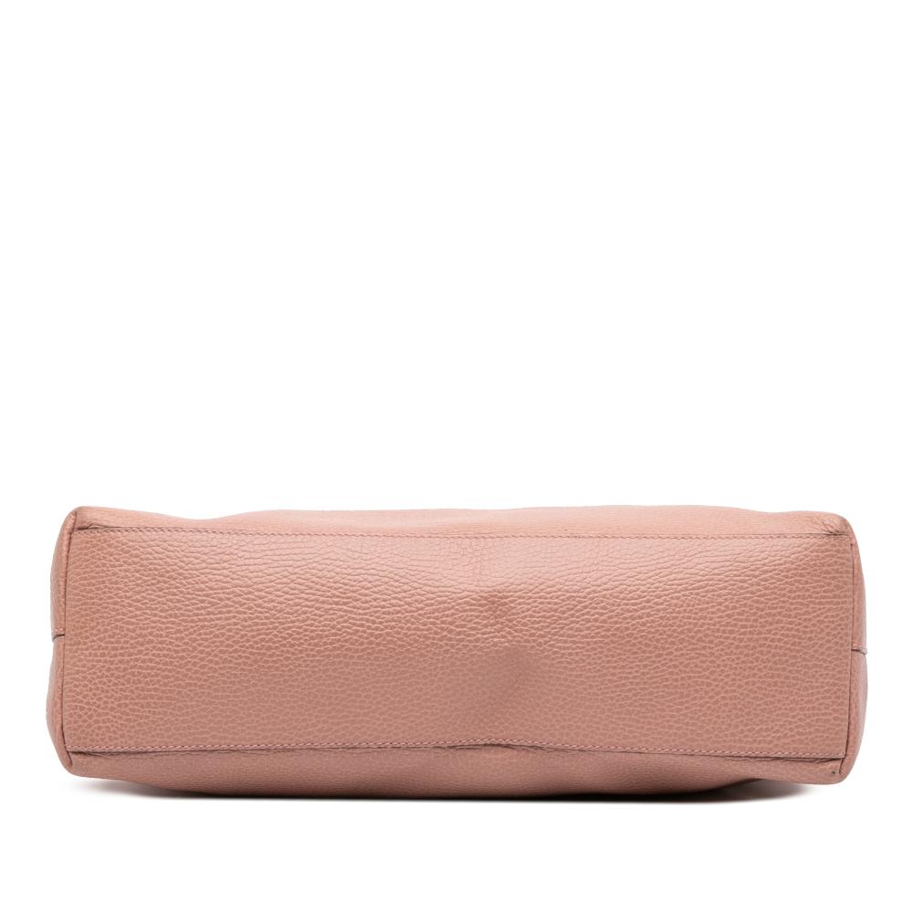 Gucci B Gucci Pink Light Pink Calf Leather Bamboo Tassel Satchel Italy