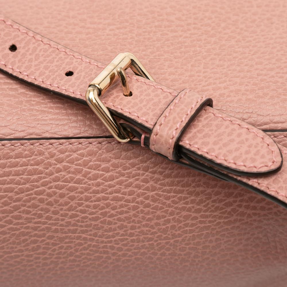 Gucci B Gucci Pink Light Pink Calf Leather Bamboo Tassel Satchel Italy