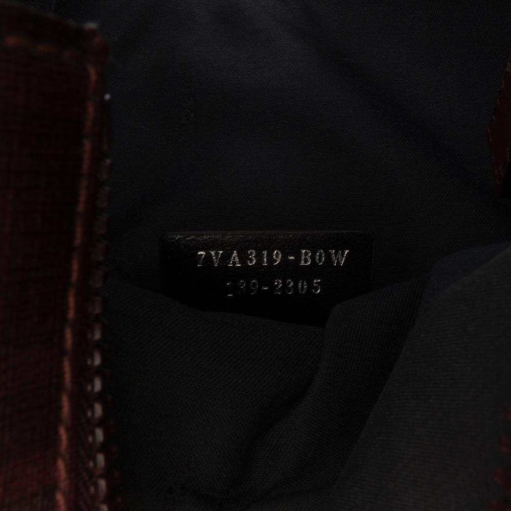 Fendi B Fendi Brown Coated Canvas Fabric Zucca Crossbody Italy