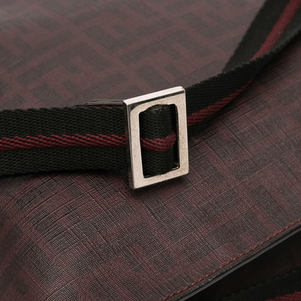 Fendi B Fendi Brown Coated Canvas Fabric Zucca Crossbody Italy