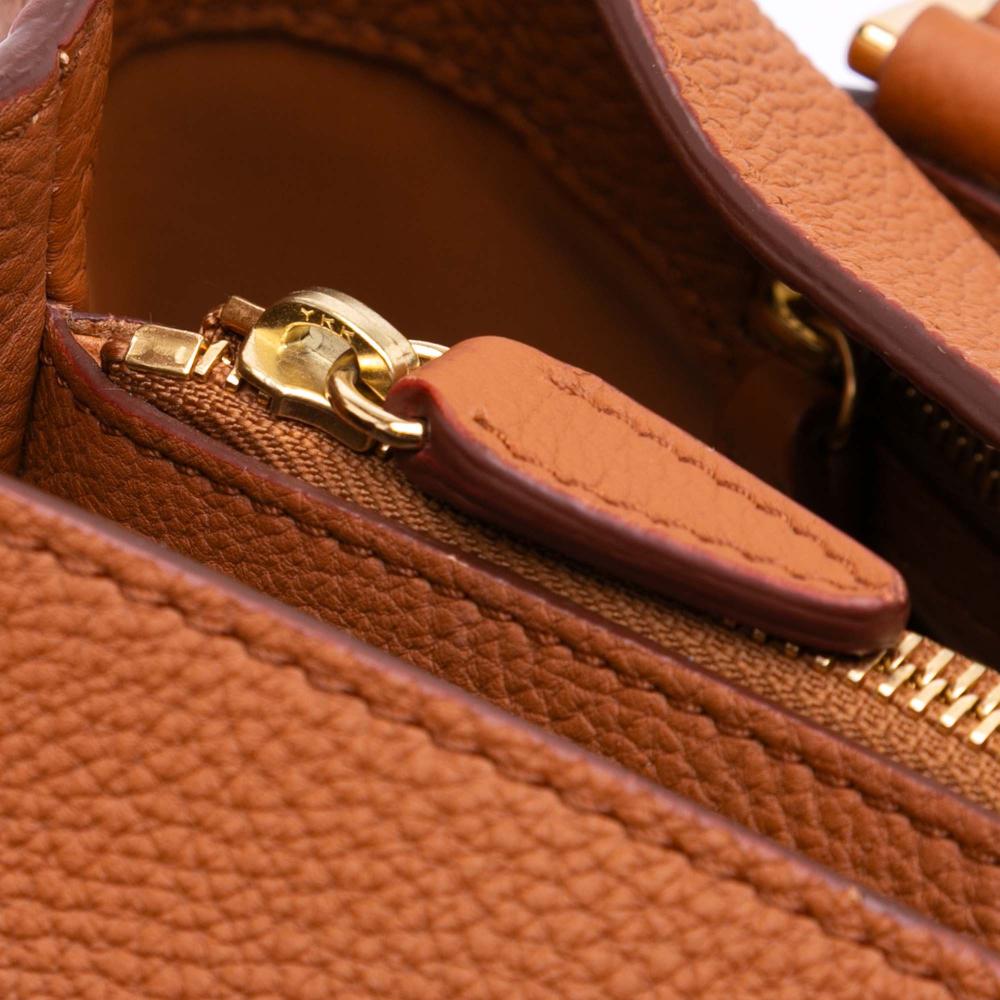 Loro Piana AB Loro Piana Brown Calf Leather Grained skin Bellevue Odessa Tote Italy