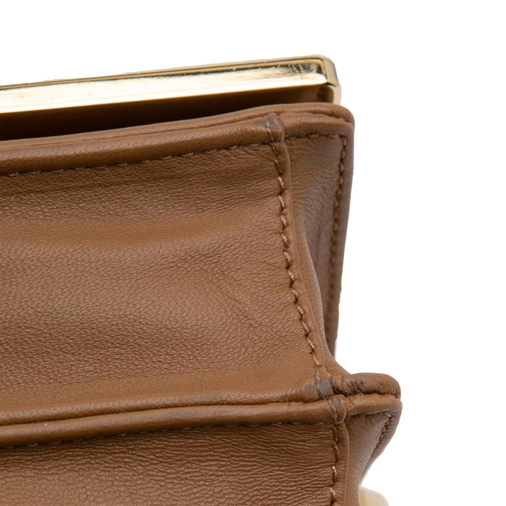 Prada B Prada Brown Nappa Leather Leather Nappa Stitched Satchel Italy