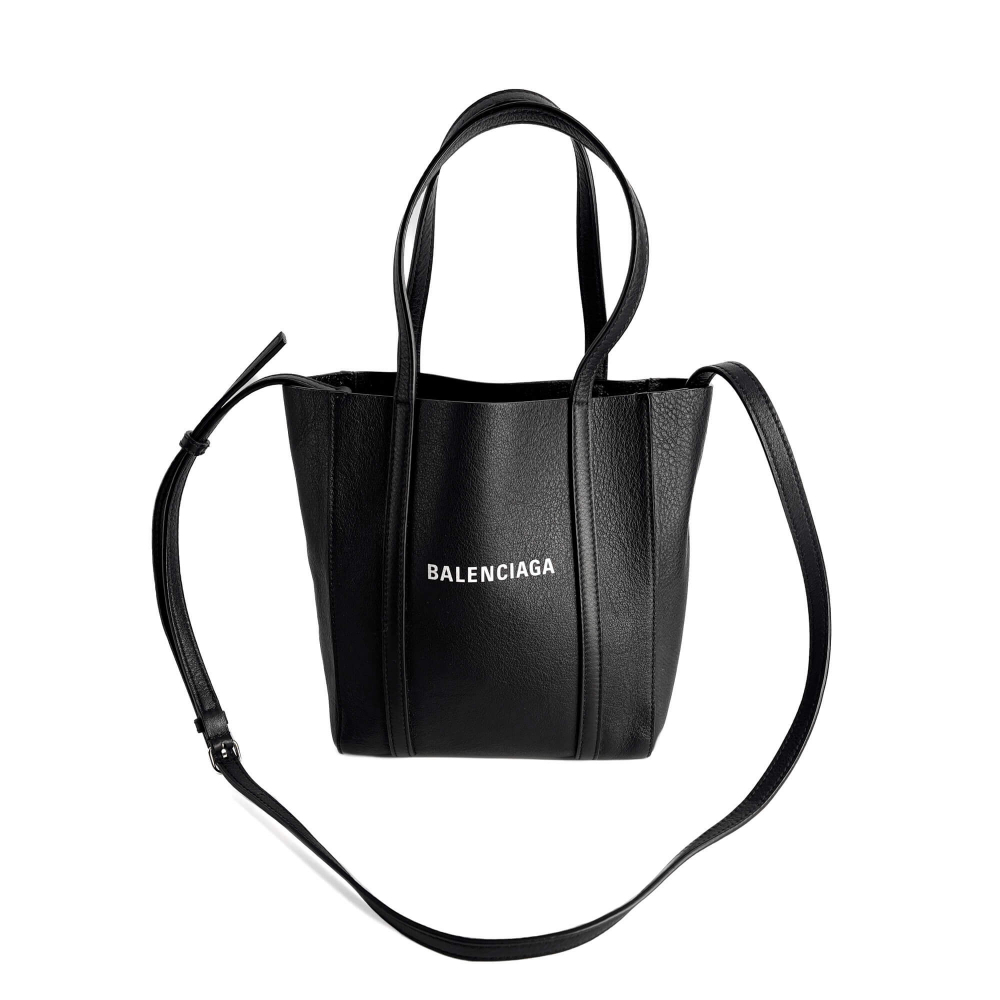 Balenciaga Everyday XXS Leather Tote Crossbody Black