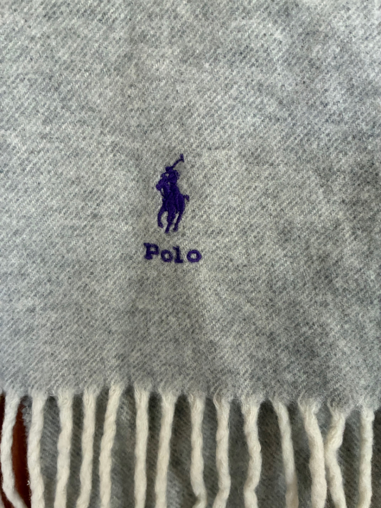 Polo Ralph Lauren Zweifarbiger Wollschal mit Fransenbesatz