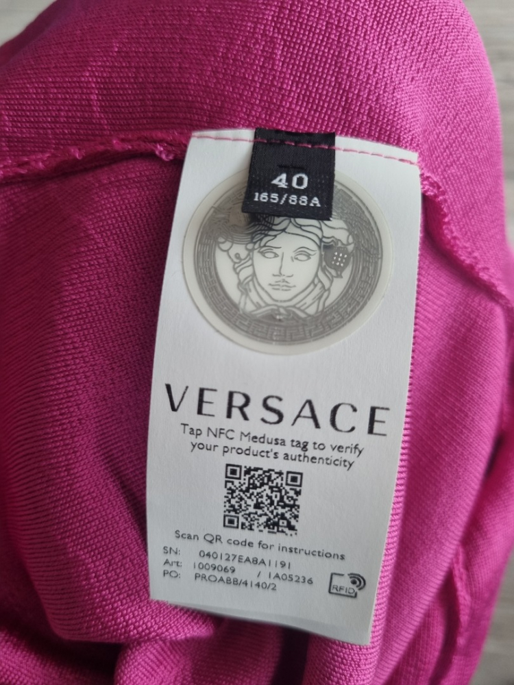 Versace La Greca - Mini robe à bretelles en maille jacquard