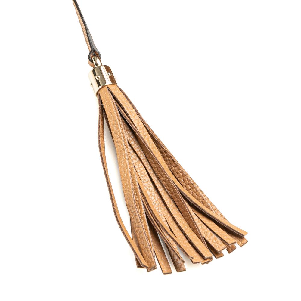 Gucci AB Gucci Brown Nude Calf Leather Medium Soho Chain Tote Italy