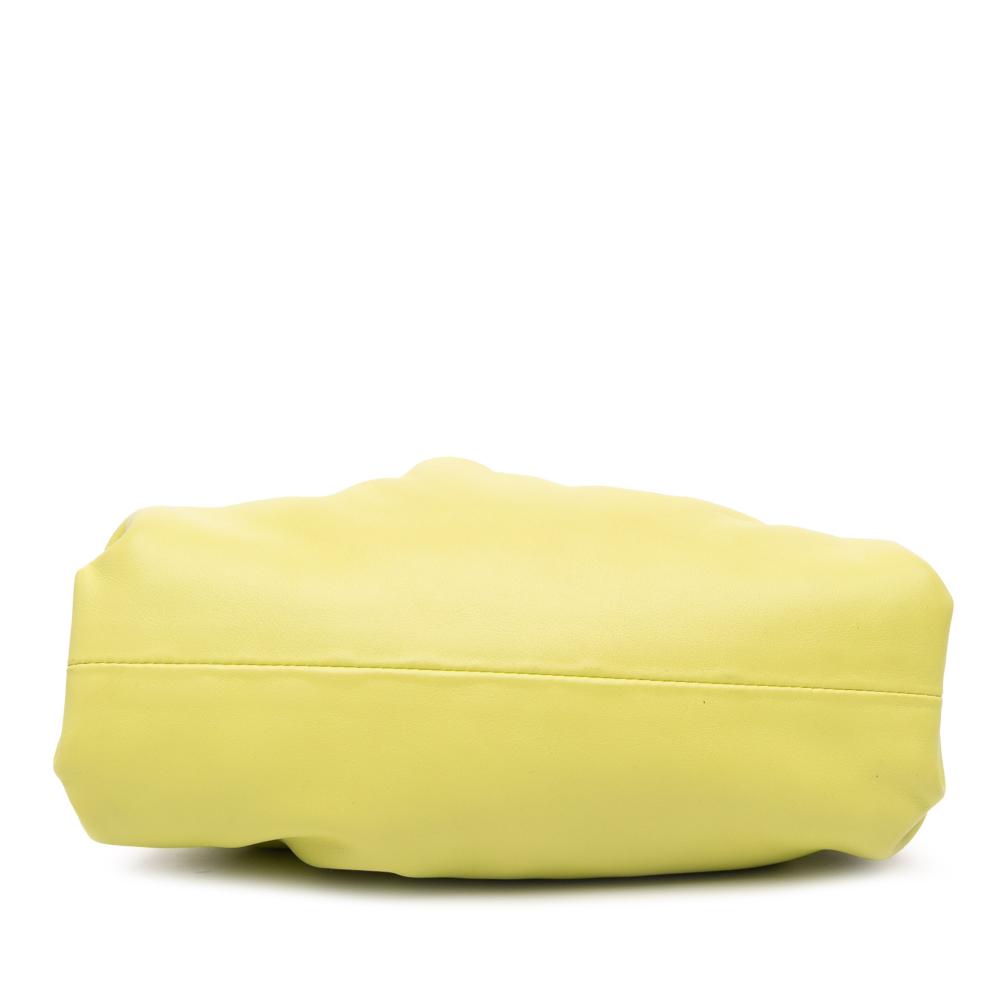 Bottega Veneta Yellow Light Yellow Lambskin Leather Leather Lambskin The Mini Pouch Crossbody Italy