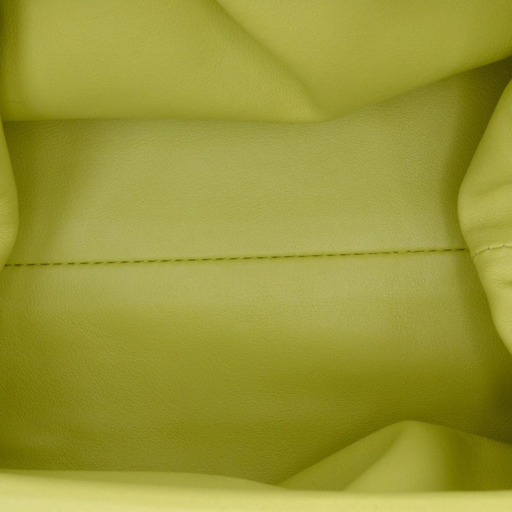 Bottega Veneta Yellow Light Yellow Lambskin Leather Leather Lambskin The Mini Pouch Crossbody Italy