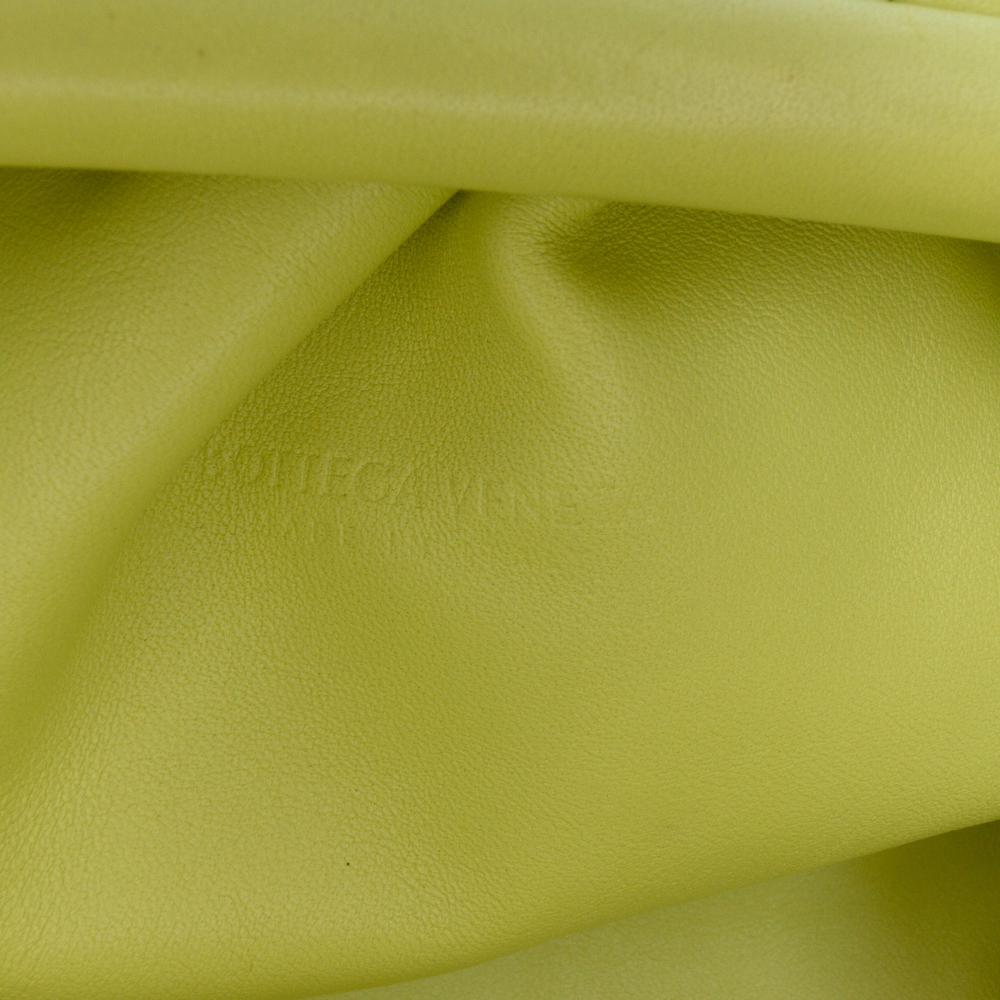 Bottega Veneta Yellow Light Yellow Lambskin Leather Leather Lambskin The Mini Pouch Crossbody Italy