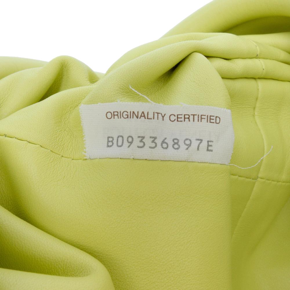 Bottega Veneta Yellow Light Yellow Lambskin Leather Leather Lambskin The Mini Pouch Crossbody Italy